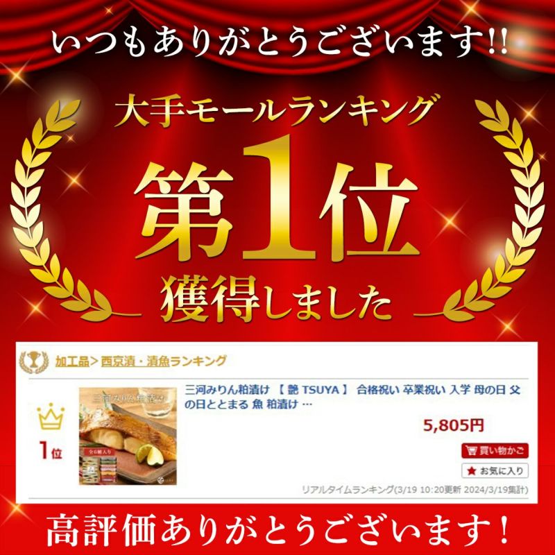 【父の日ギフト】三河みりん粕漬け【艶 -TSUYA-】