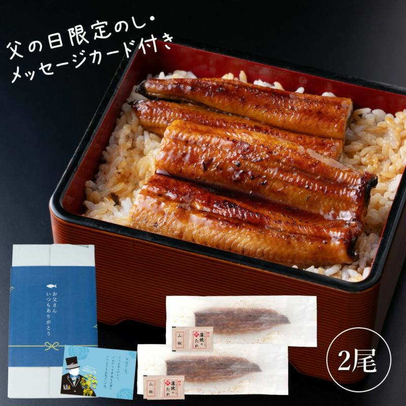 【父の日ギフト】国産うなぎ蒲焼長焼き　２尾